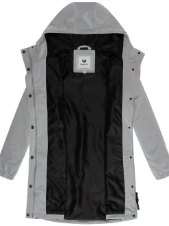 Ragwear Damen Regenmantel - Husty Rainy in hellgrau
