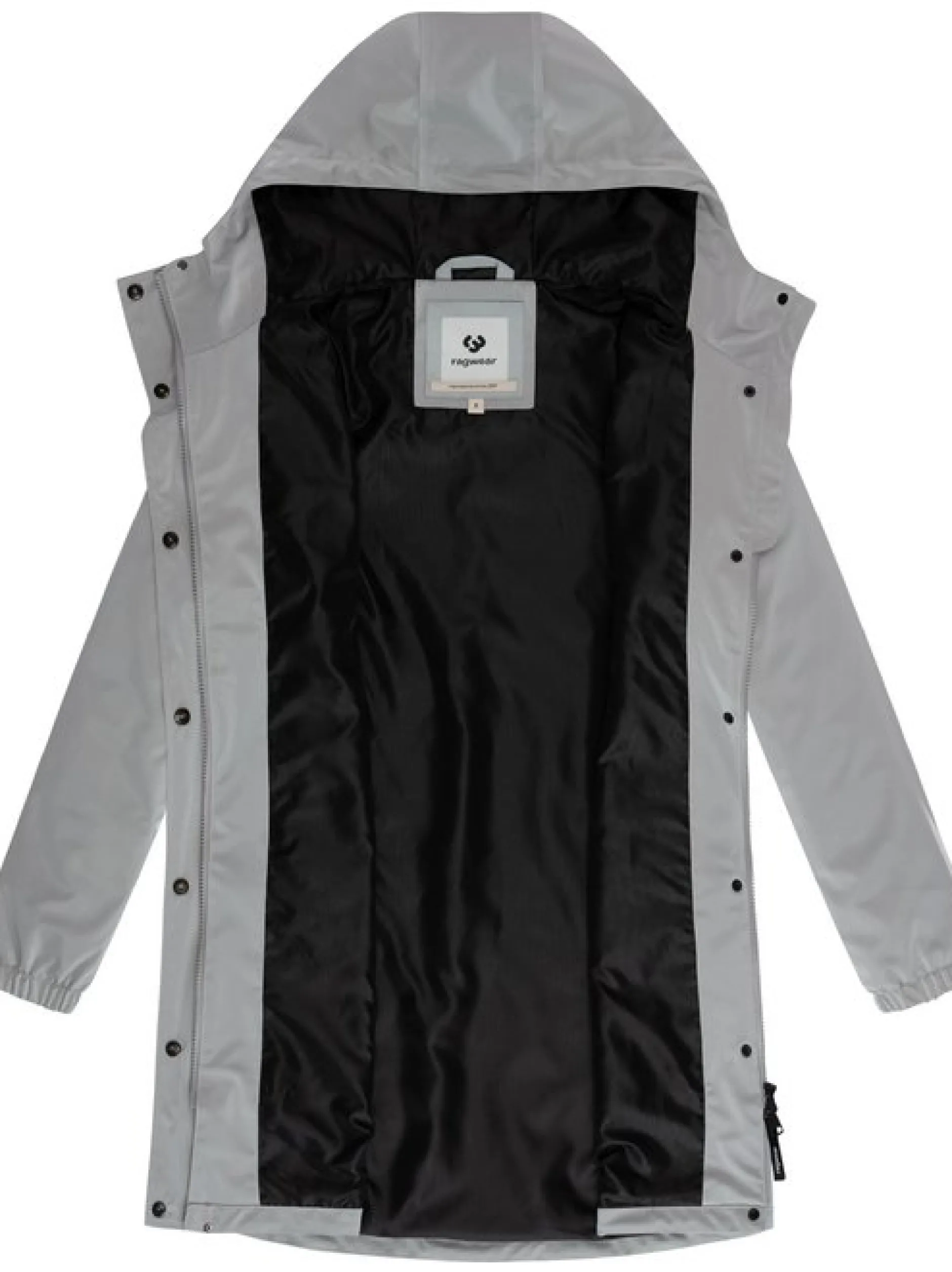Ragwear Damen Regenmantel - Husty Rainy in hellgrau