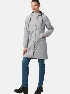 Ragwear Damen Regenmantel - Husty Rainy in hellgrau