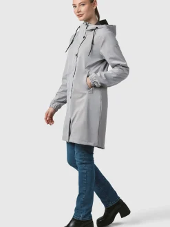 Ragwear Damen Regenmantel - Husty Rainy in hellgrau