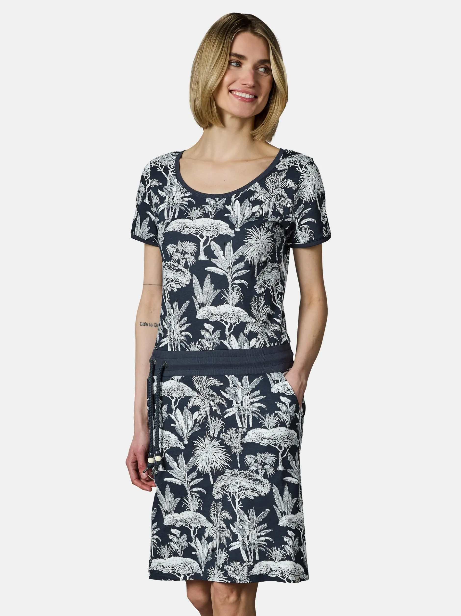 Ragwear Damen Sommerkleid - Baomi Tropic YOUMODO in marine