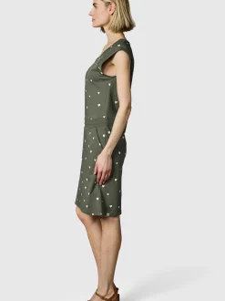 Ragwear Damen Sommerkleid - Penelope Hearts YOUMODO in oliv
