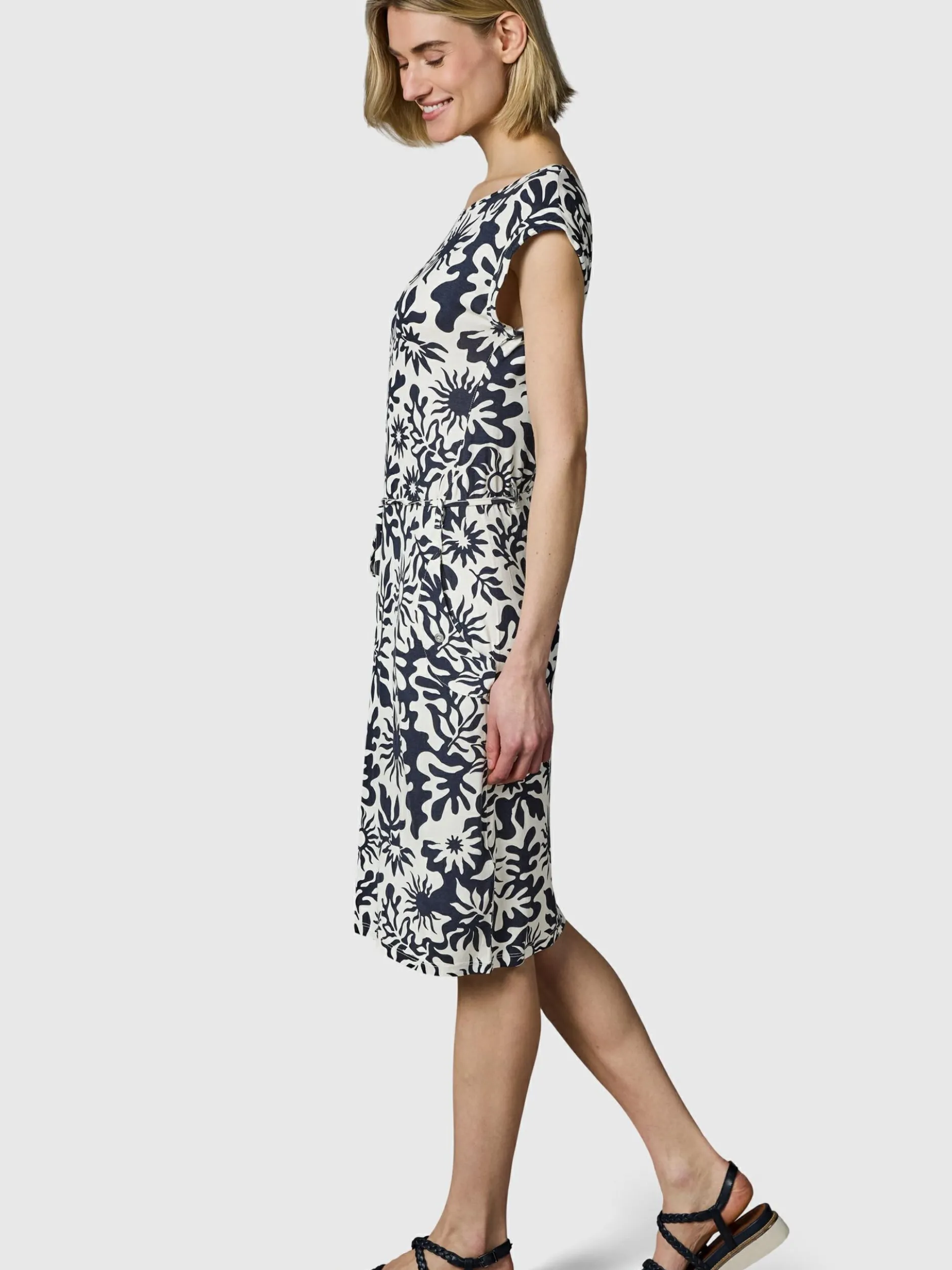 Ragwear Damen Sommerkleid - Taggien Print in blau