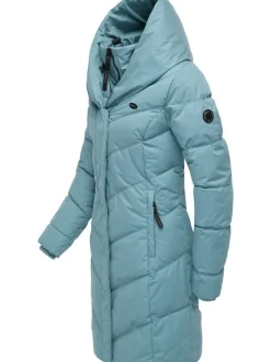 Ragwear Damen Steppmantel - Natalka in blau