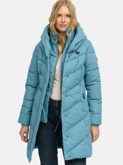 Ragwear Damen Steppmantel - Natalka in blau