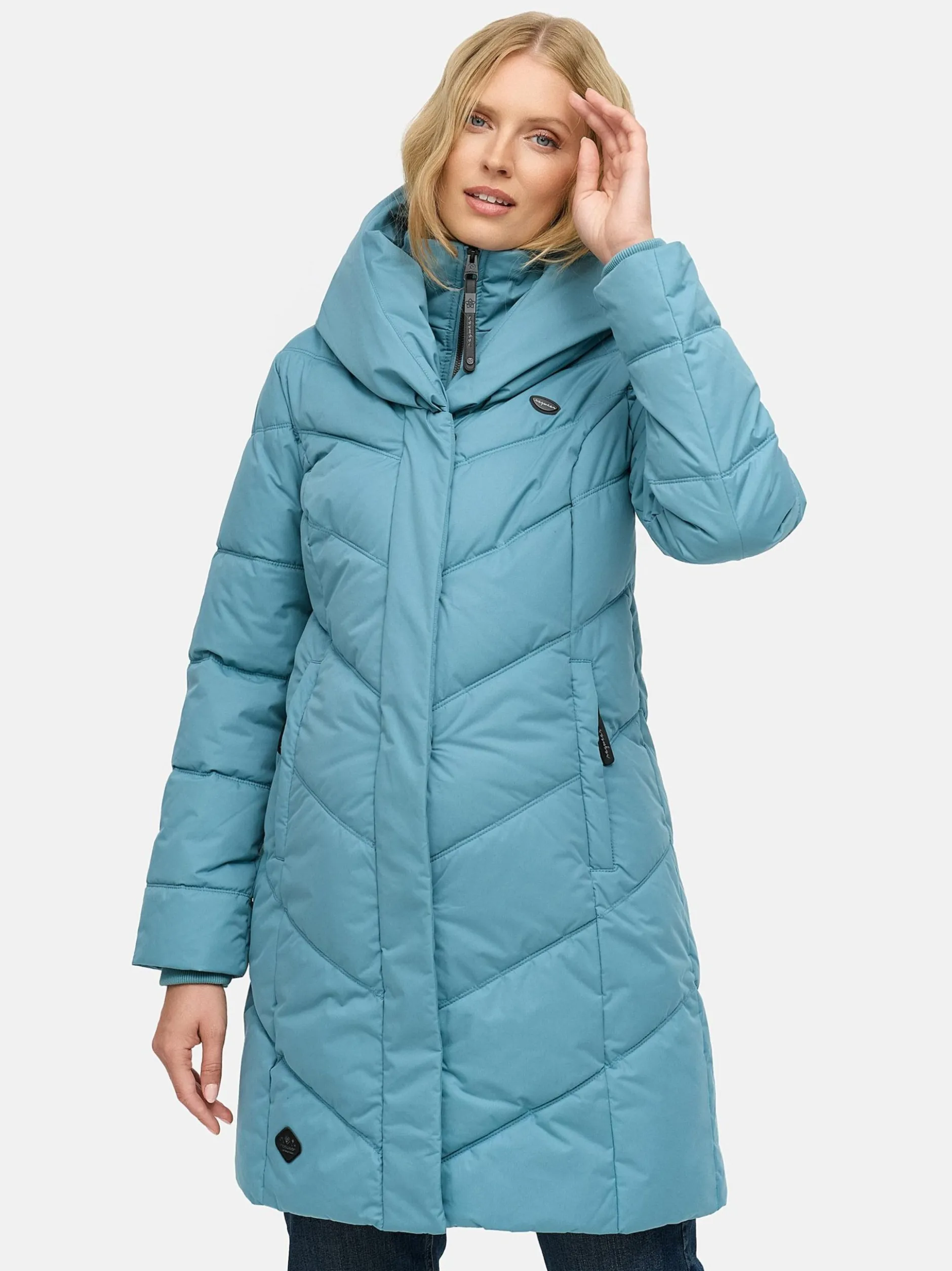 Ragwear Damen Steppmantel - Natalka in blau