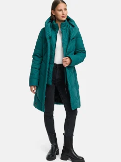 Ragwear Damen Steppmantel - Natalka in grün