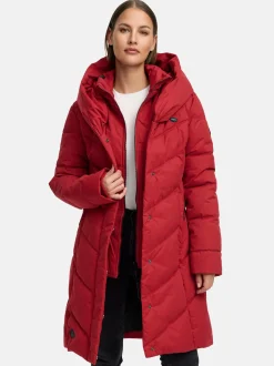 Ragwear Damen Steppmantel - Natalka in rot