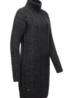 Ragwear Damen Strickkleid - Janna in grau - Länge: kurz