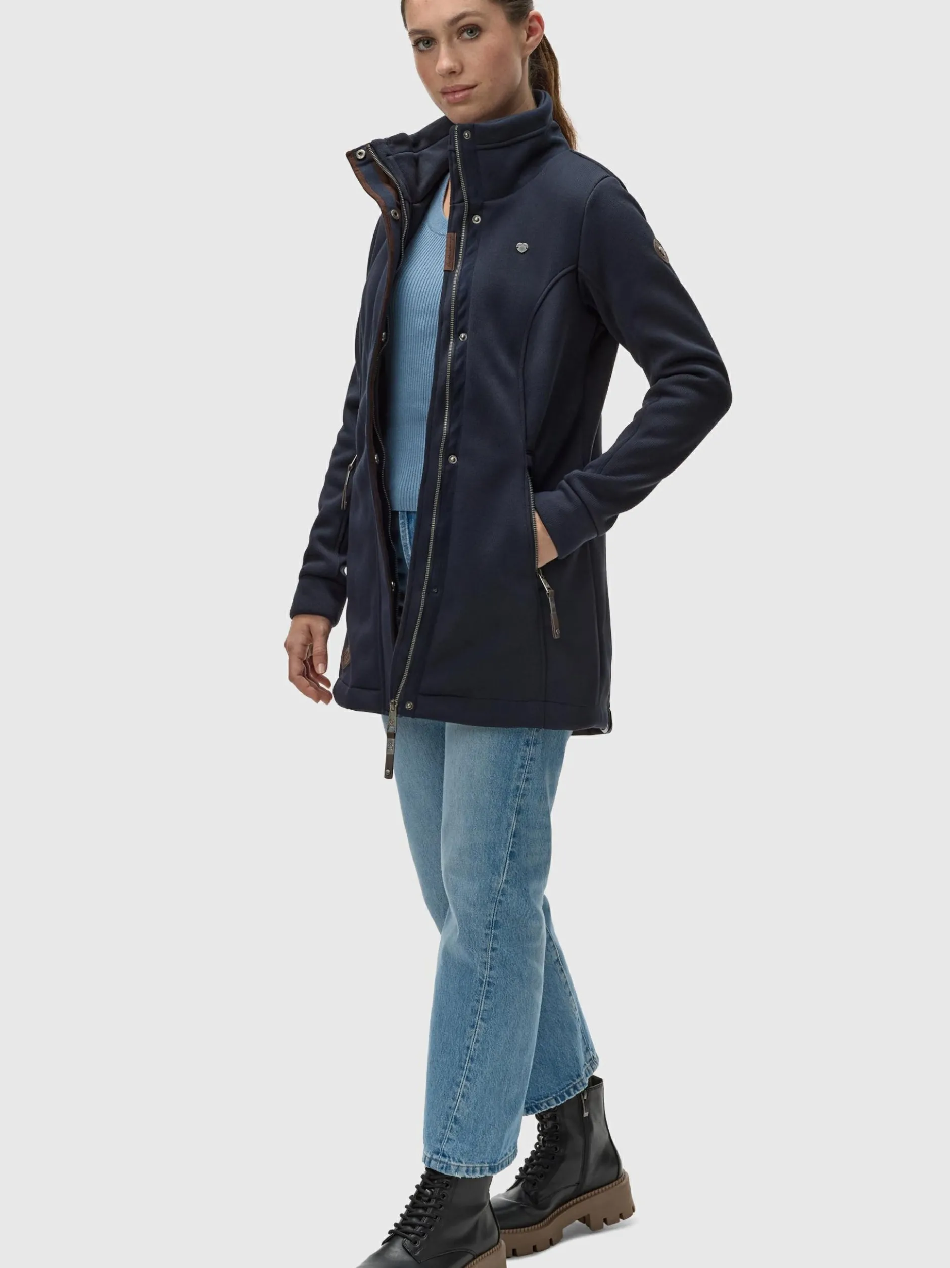 Ragwear Damen Sweatjacke - Letrice Bonded in marine