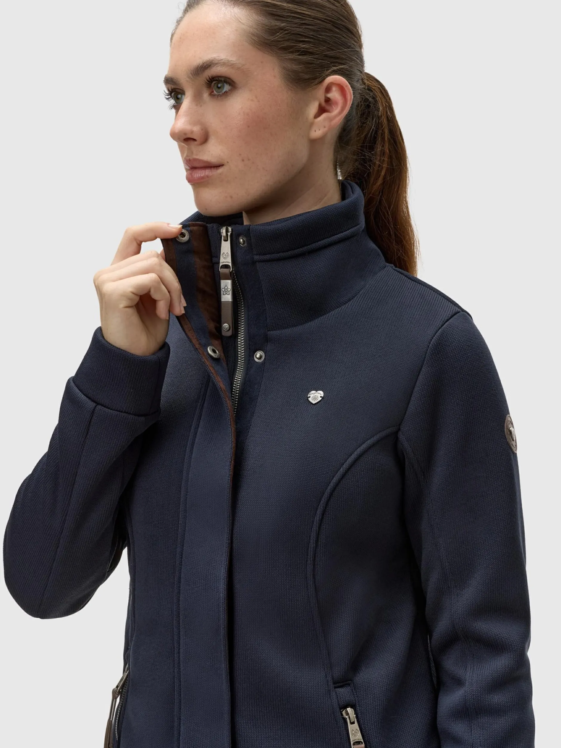 Ragwear Damen Sweatjacke - Letrice Bonded in marine