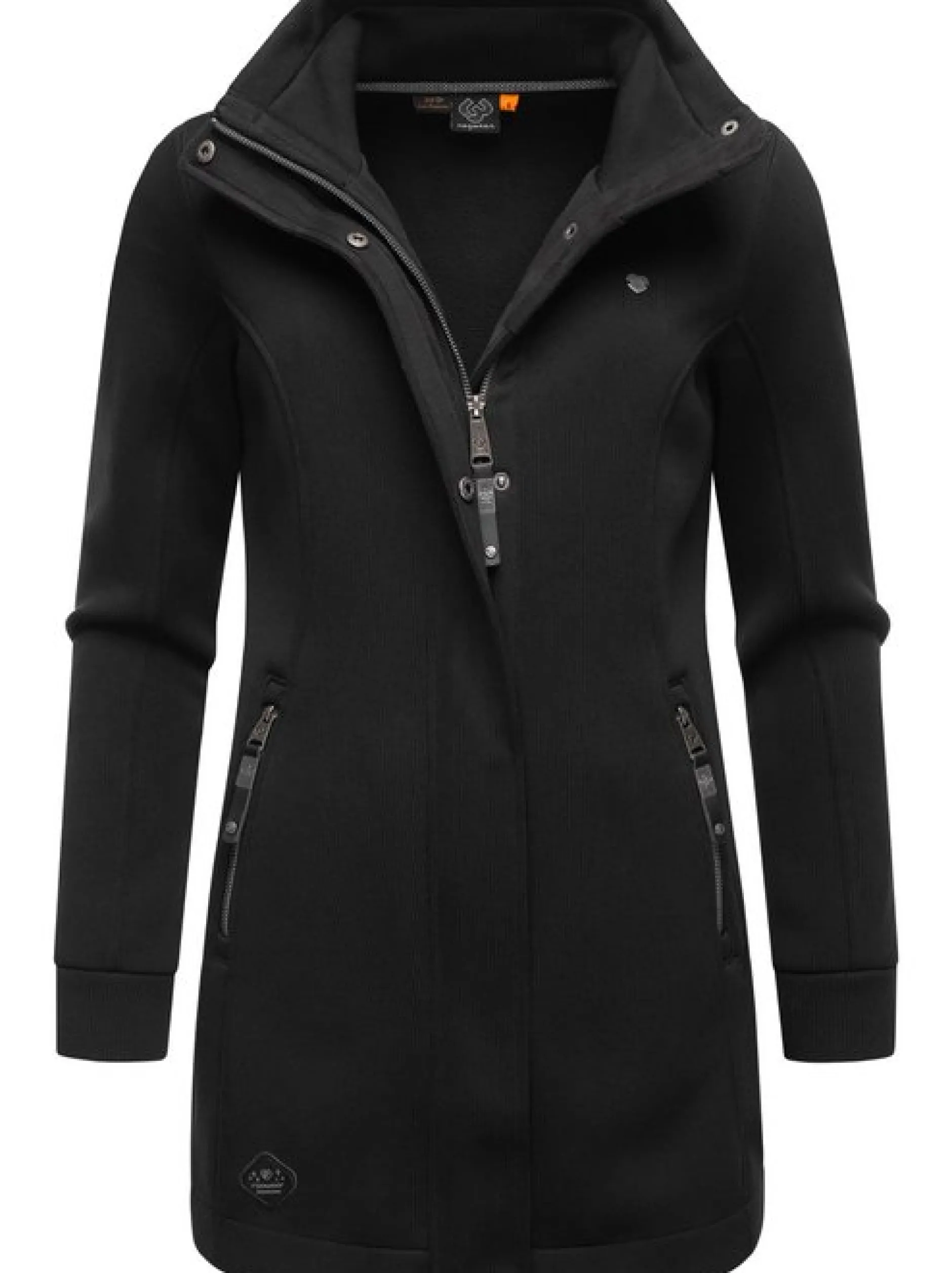 Ragwear Damen Sweatjacke - Letrice Bonded in schwarz