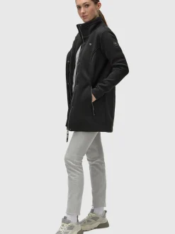 Ragwear Damen Sweatjacke - Letrice Bonded in schwarz