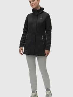 Ragwear Damen Sweatjacke - Letrice Bonded in schwarz