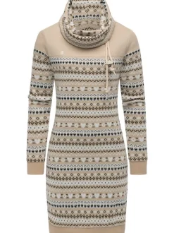 Ragwear Damen Sweatkleid - Chlloe Jacquard YOUMODO in beige
