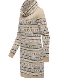 Ragwear Damen Sweatkleid - Chlloe Jacquard YOUMODO in beige