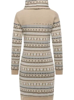 Ragwear Damen Sweatkleid - Chlloe Jacquard YOUMODO in beige