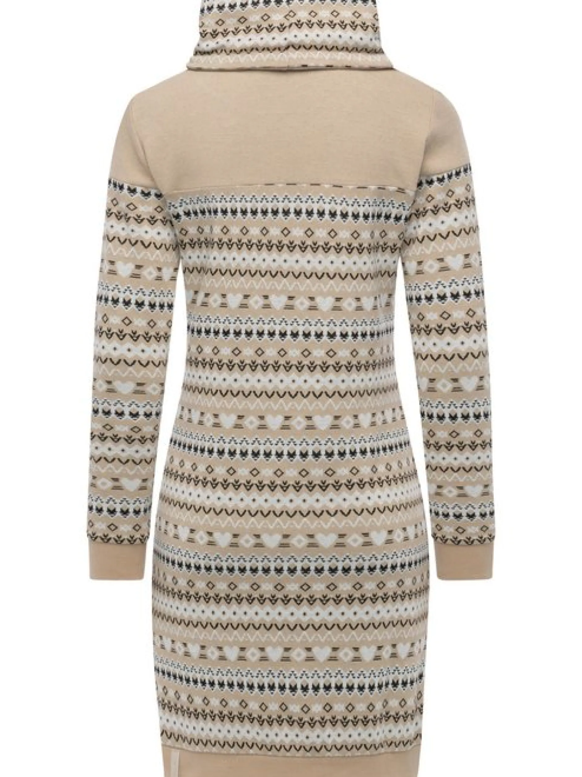 Ragwear Damen Sweatkleid - Chlloe Jacquard YOUMODO in beige