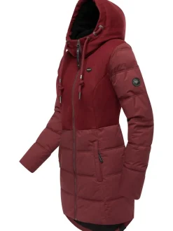 Ragwear Damen Winterjacke - Ashani Block Intl. in bordeaux