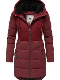 Ragwear Damen Winterjacke - Ashani Block Intl. in bordeaux