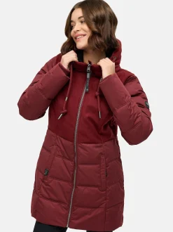 Ragwear Damen Winterjacke - Ashani Block Intl. in bordeaux