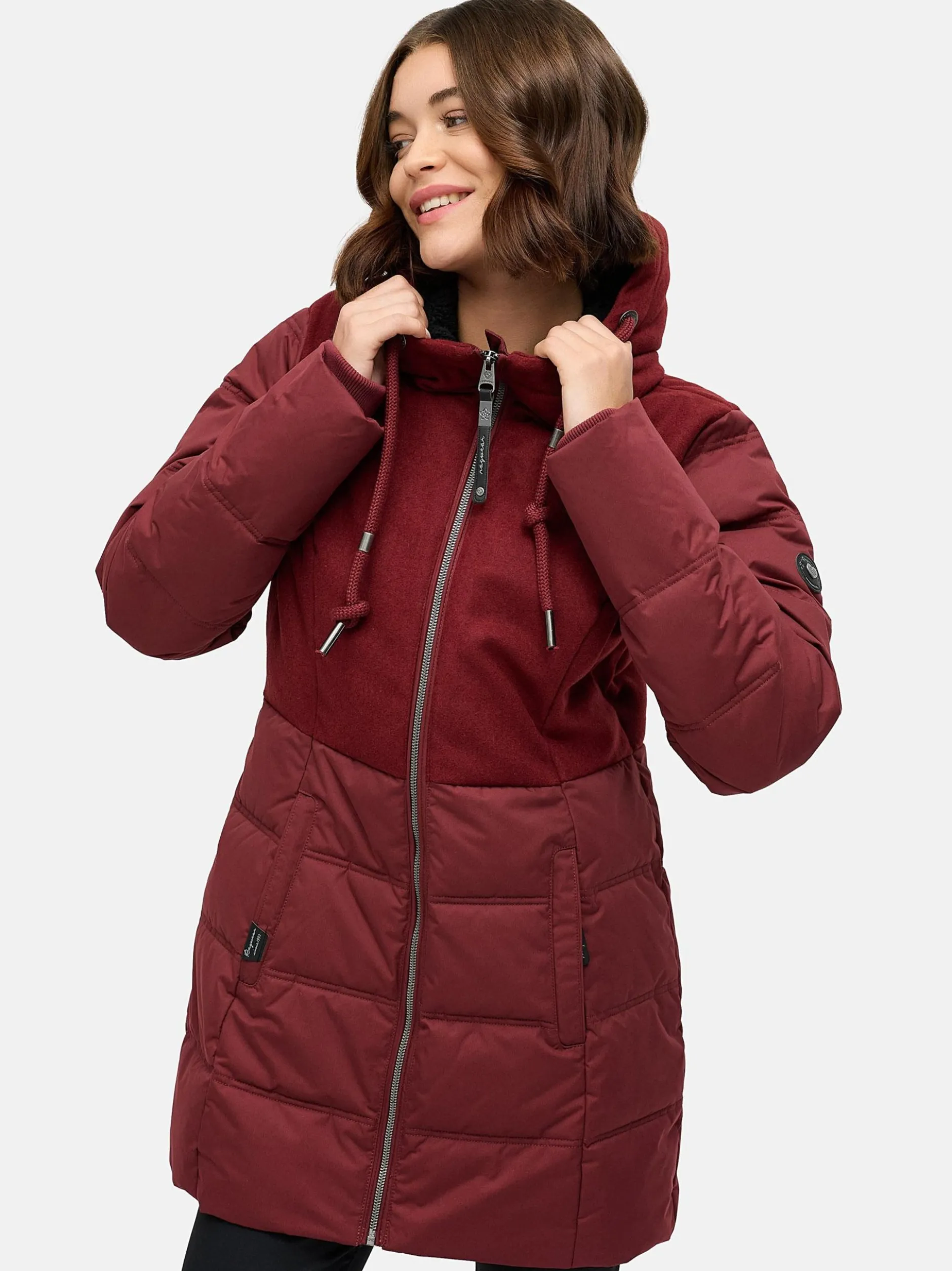 Ragwear Damen Winterjacke - Ashani Block Intl. in bordeaux