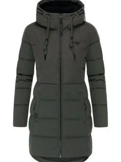 Ragwear Damen Winterjacke - Ashani Block Intl. in oliv