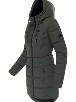 Ragwear Damen Winterjacke - Ashani Block Intl. in oliv