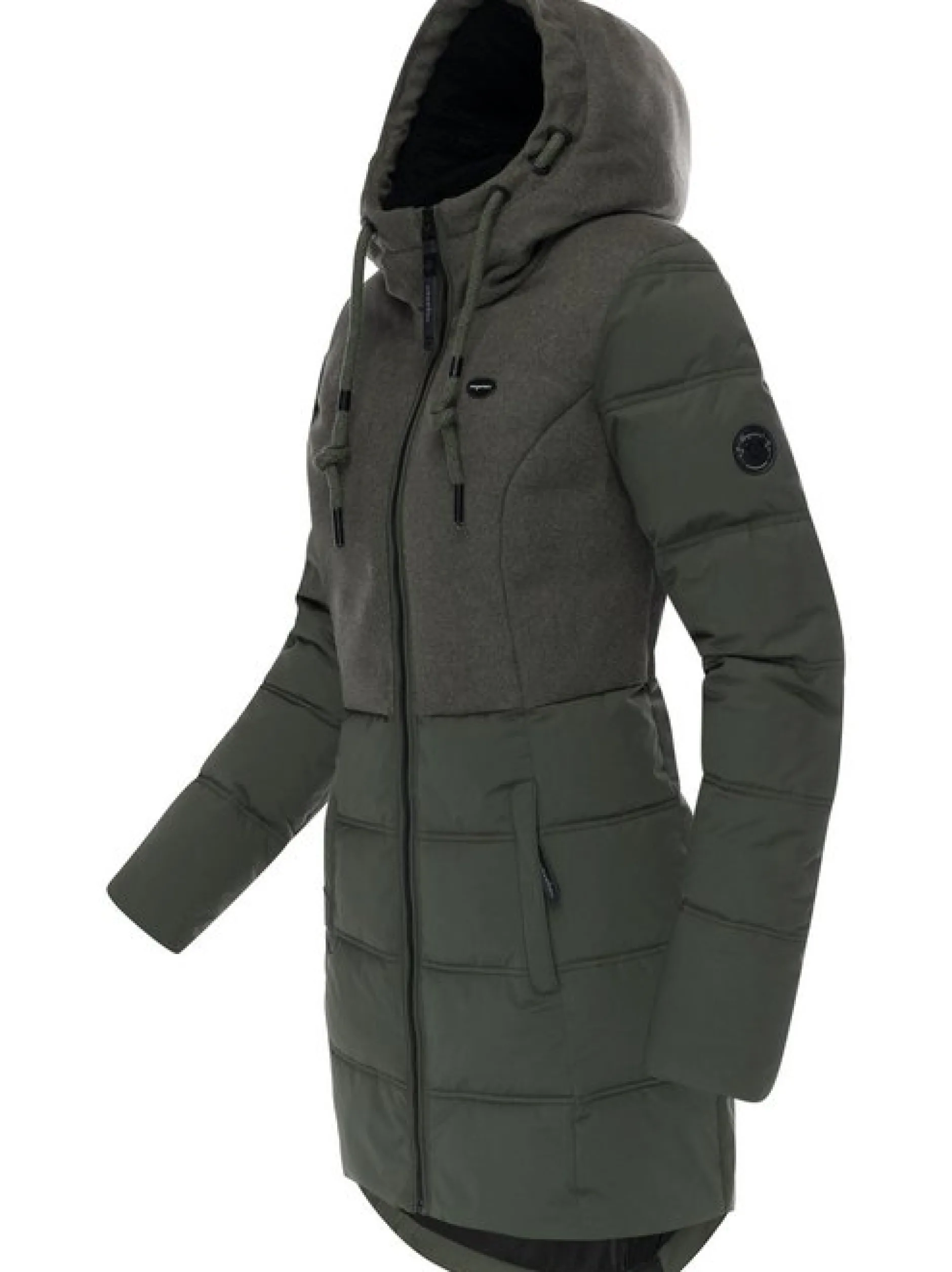 Ragwear Damen Winterjacke - Ashani Block Intl. in oliv