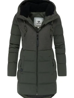 Ragwear Damen Winterjacke - Ashani Block Intl. in oliv