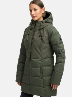 Ragwear Damen Winterjacke - Ashani Block Intl. in oliv