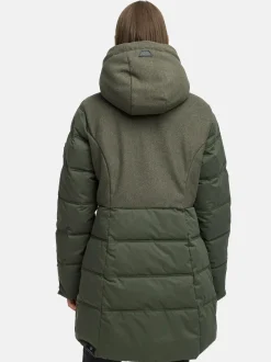 Ragwear Damen Winterjacke - Ashani Block Intl. in oliv