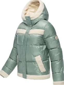 Ragwear Damen Winterjacke - Editah Shiny YOUMODO in schilf