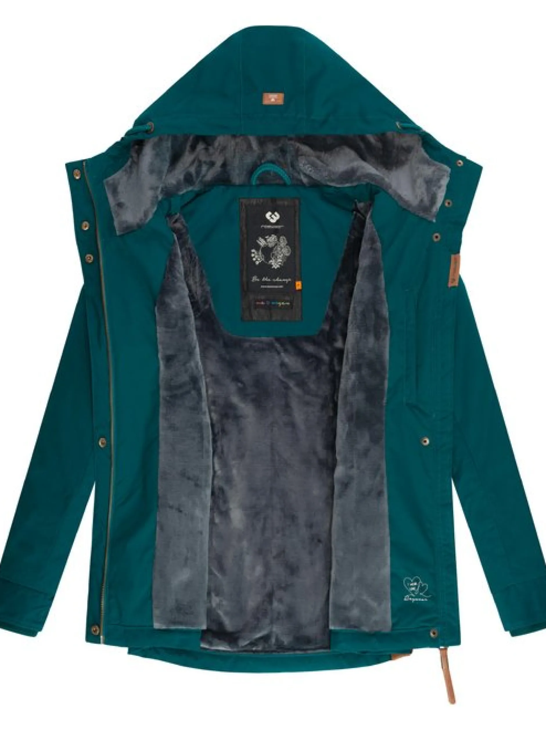 Ragwear Damen Winterjacke - Monade in petrol