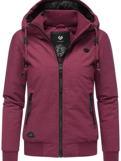 Ragwear Damen Winterjacke - Nuggie Melange in bordeaux