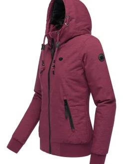 Ragwear Damen Winterjacke - Nuggie Melange in bordeaux