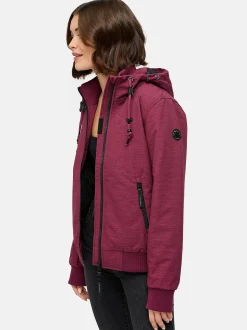 Ragwear Damen Winterjacke - Nuggie Melange in bordeaux