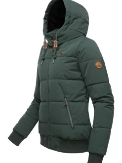 Ragwear Damen Winterjacke - Nuggys Solid in grün