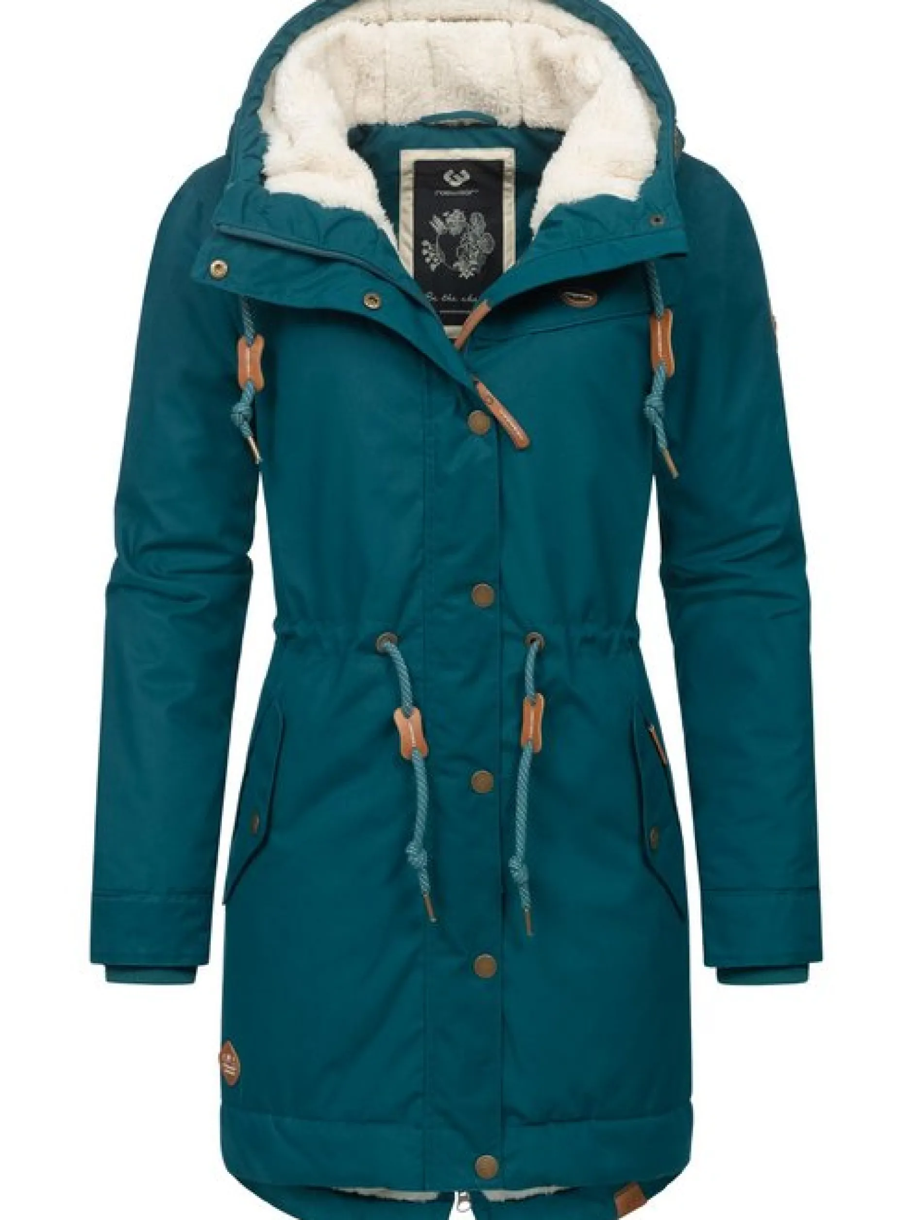 Ragwear Damen Winterjacke - YM-Canny in petrol