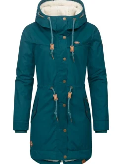 Ragwear Damen Winterjacke - YM-Canny in petrol
