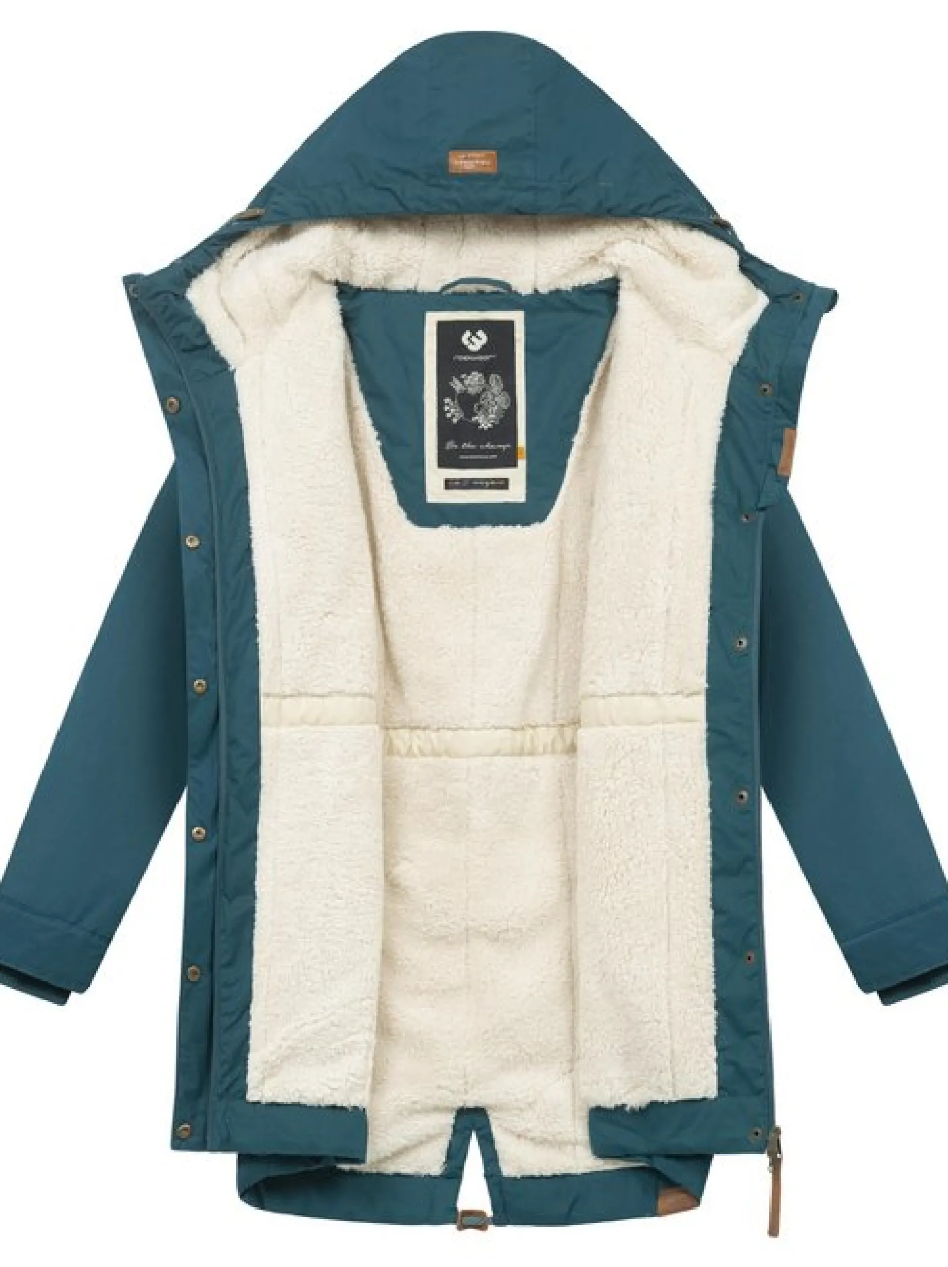 Ragwear Damen Winterjacke - YM-Canny in petrol