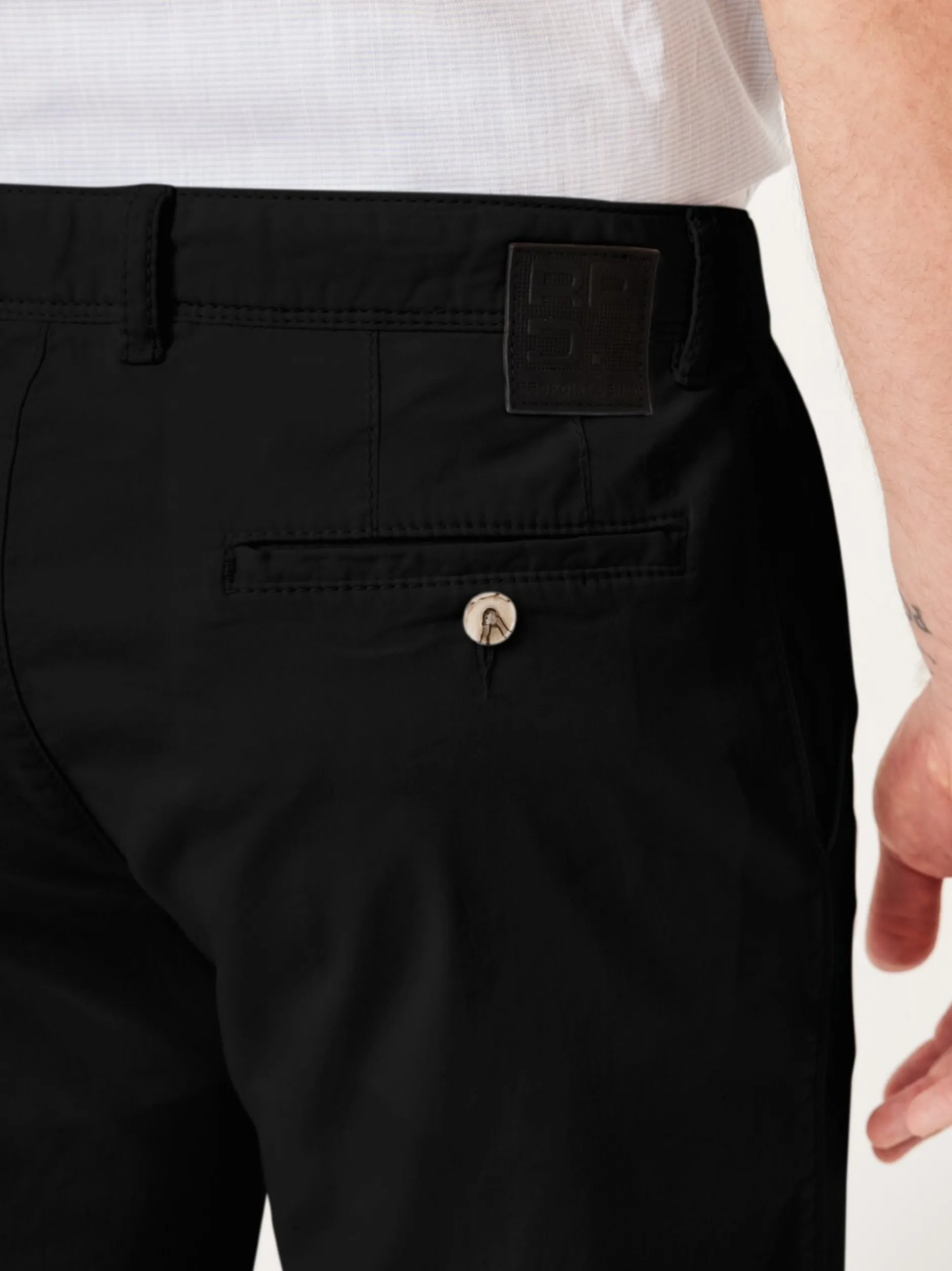 Redpoint Herren Bermuda - Surrey Slim Fit in schwarz