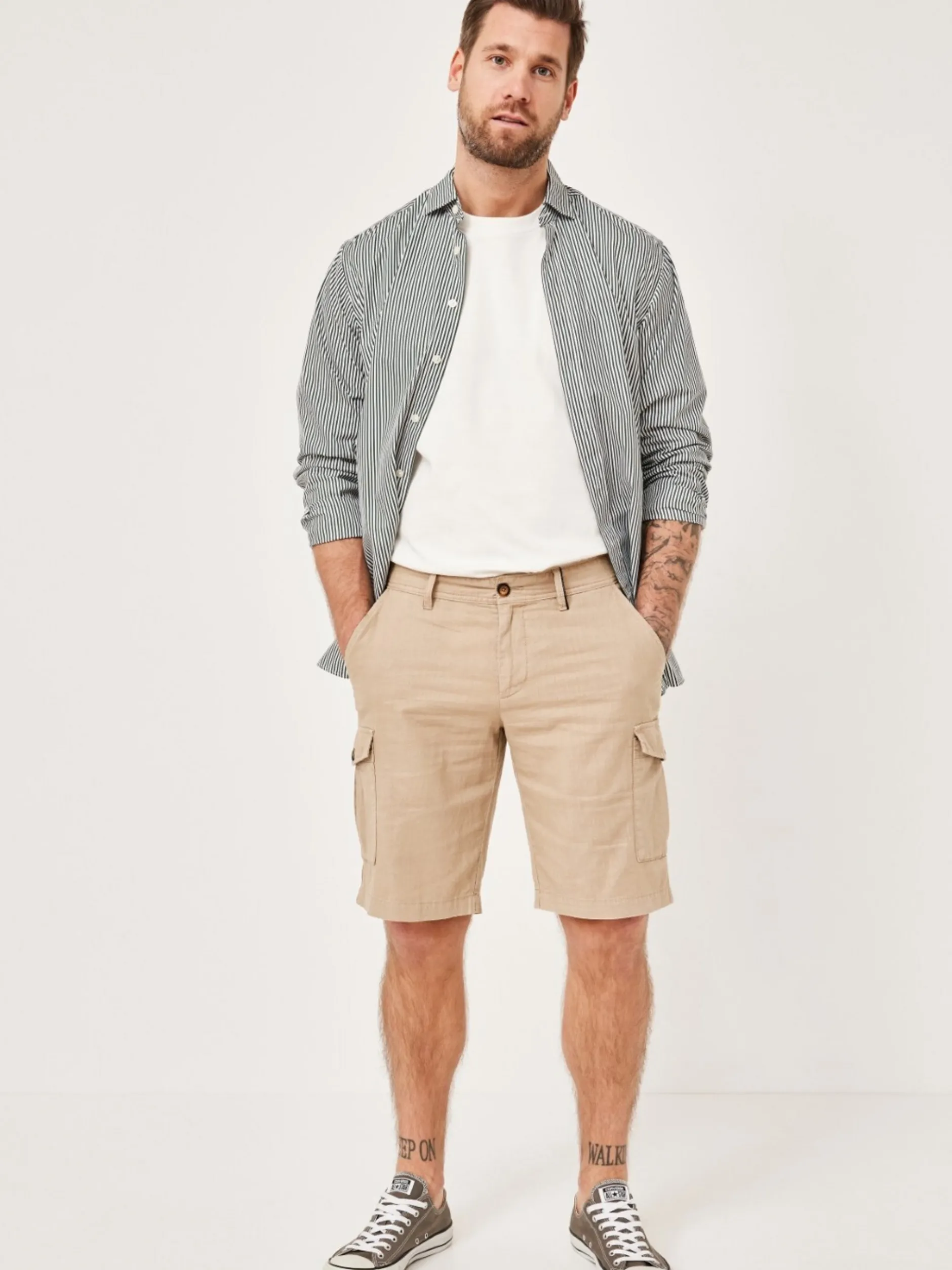 Redpoint Herren Cargobermuda - VANCOUVER Regular Fit in beige