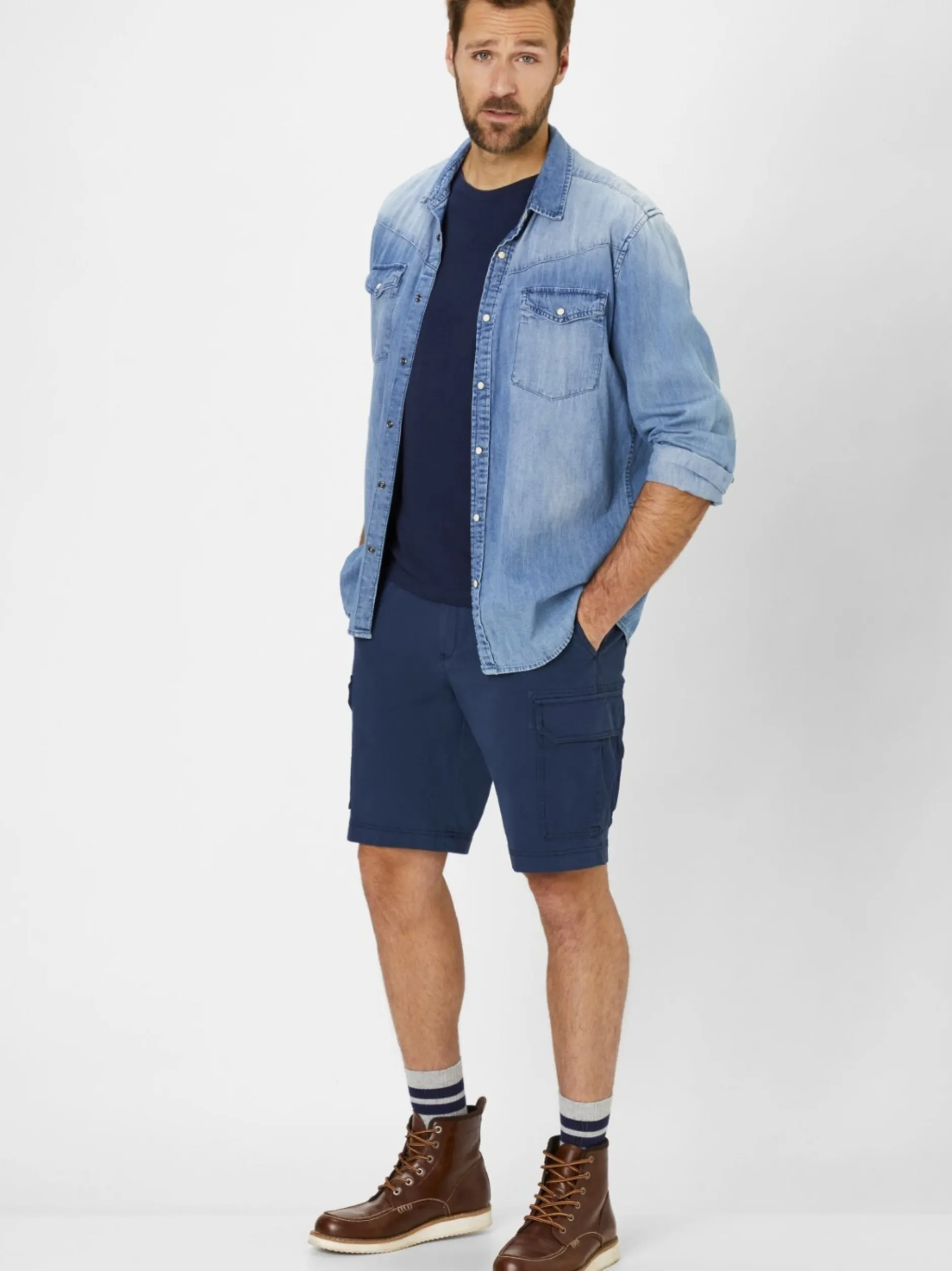 Redpoint Herren Cargohose - CALGARY Comfort Fit in marine