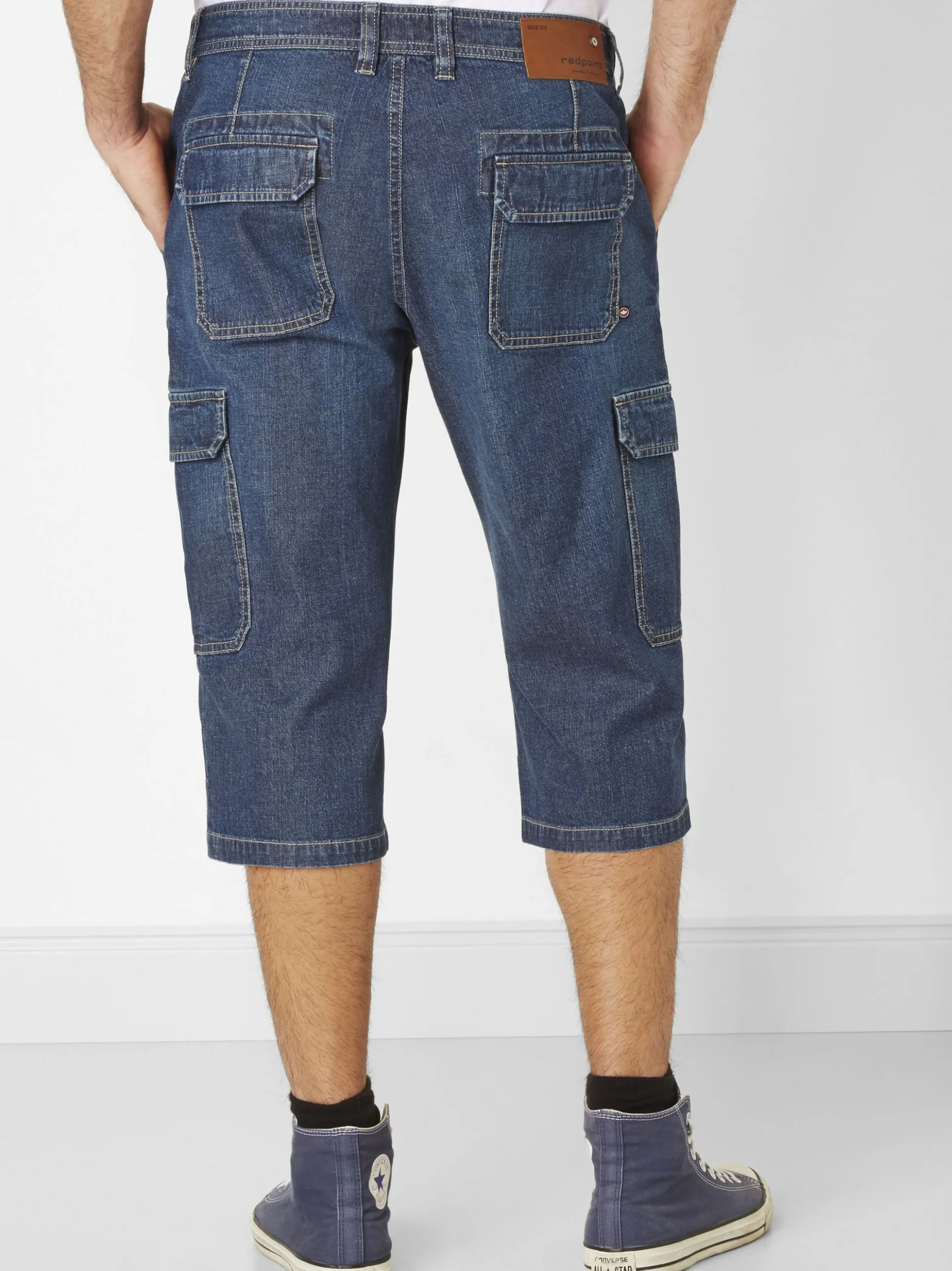 Redpoint Herren Cargojeans - Jordy Regular Fit in dark stone