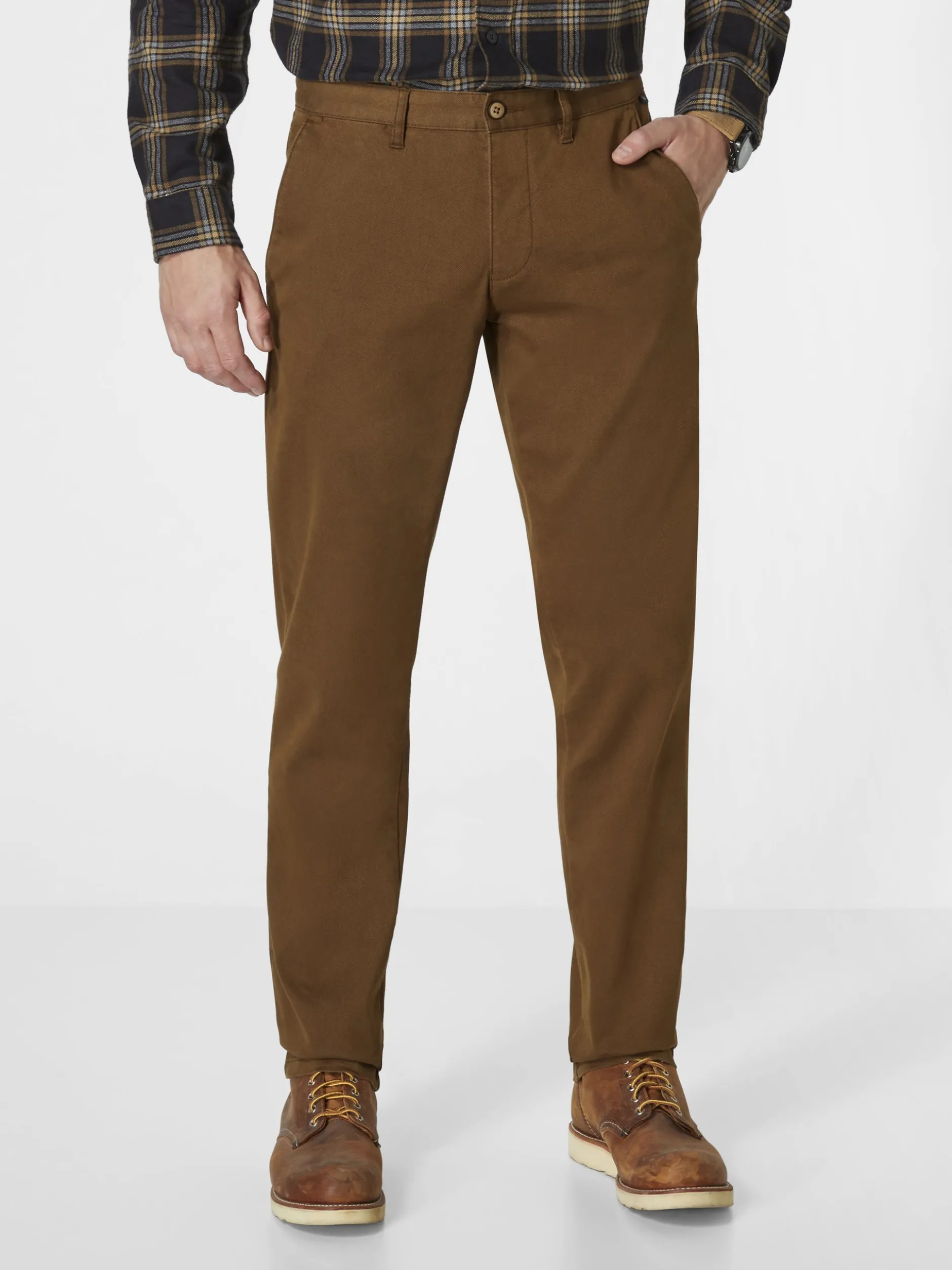 Redpoint Herren Chino - Jasper Slim Fit in braun