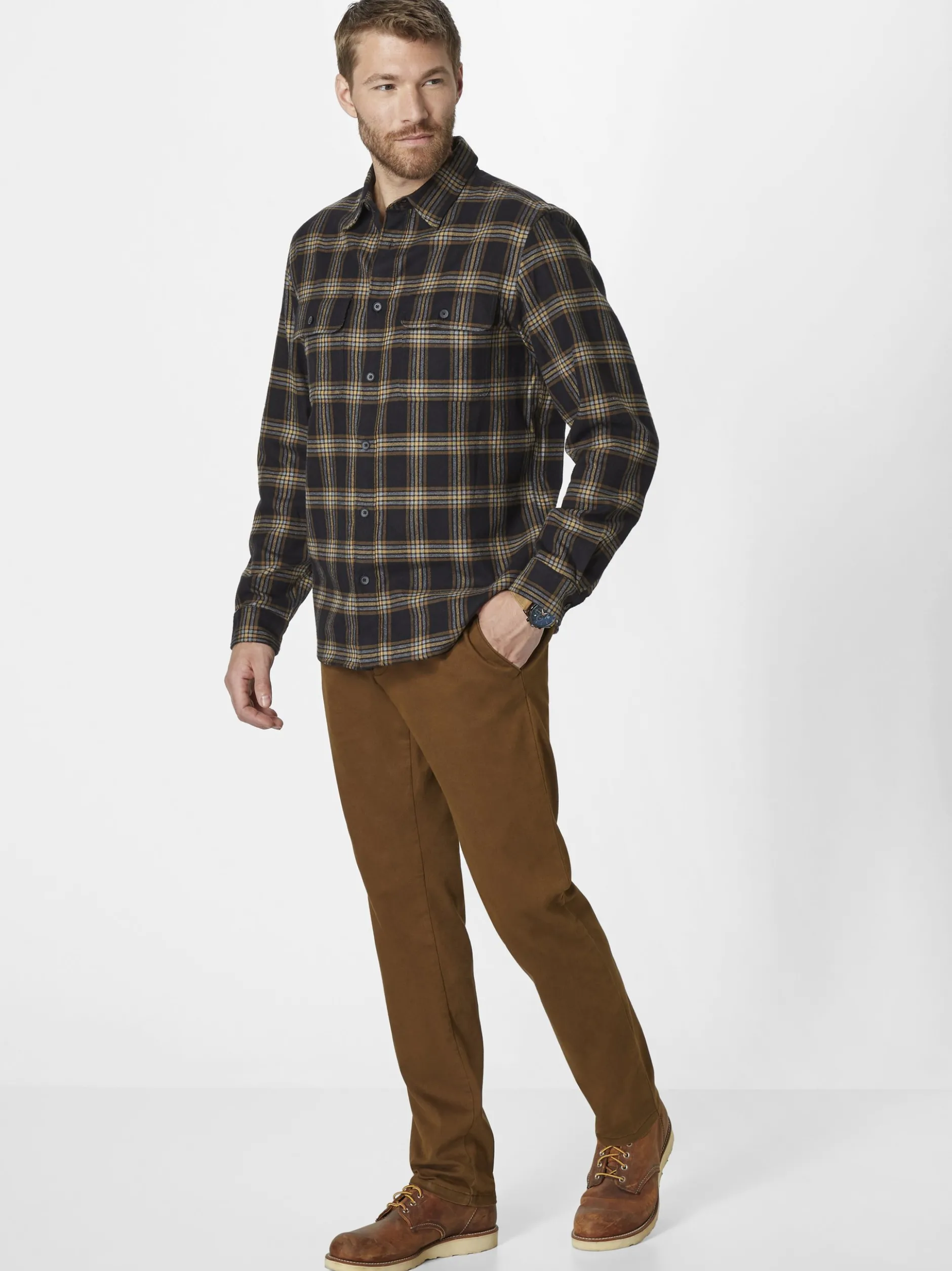 Redpoint Herren Chino - Jasper Slim Fit in braun