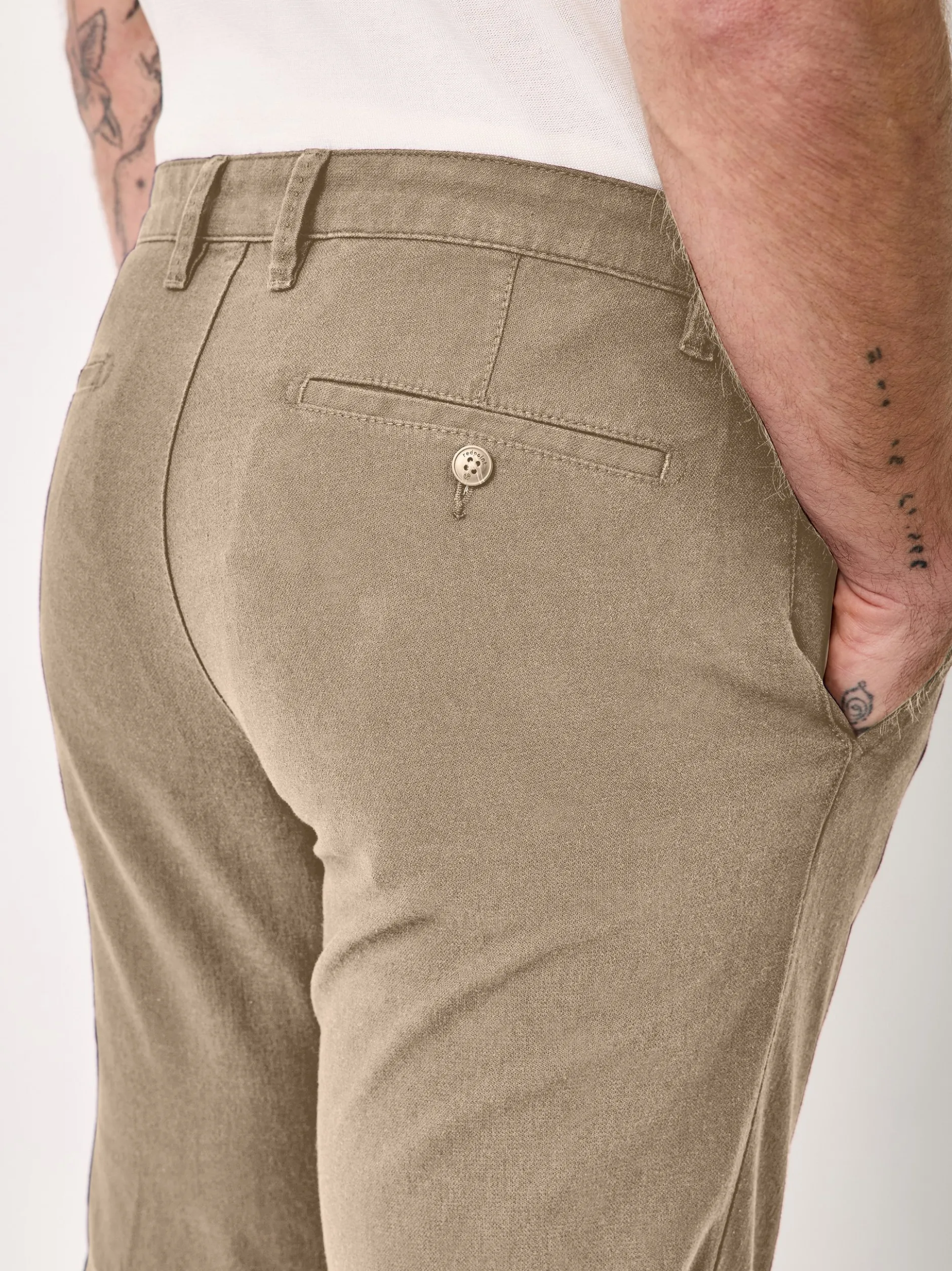 Redpoint Herren Chino - JASPER Slim Fit in khaki