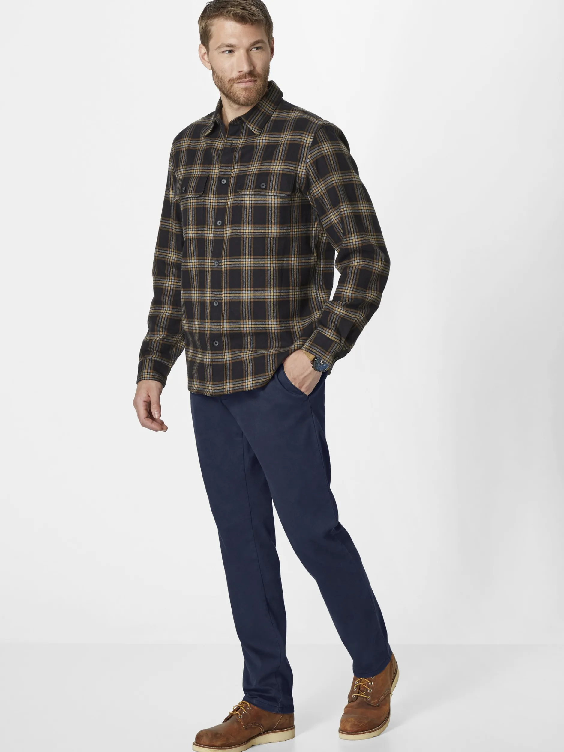 Redpoint Herren Chino - Jasper Slim Fit in marine