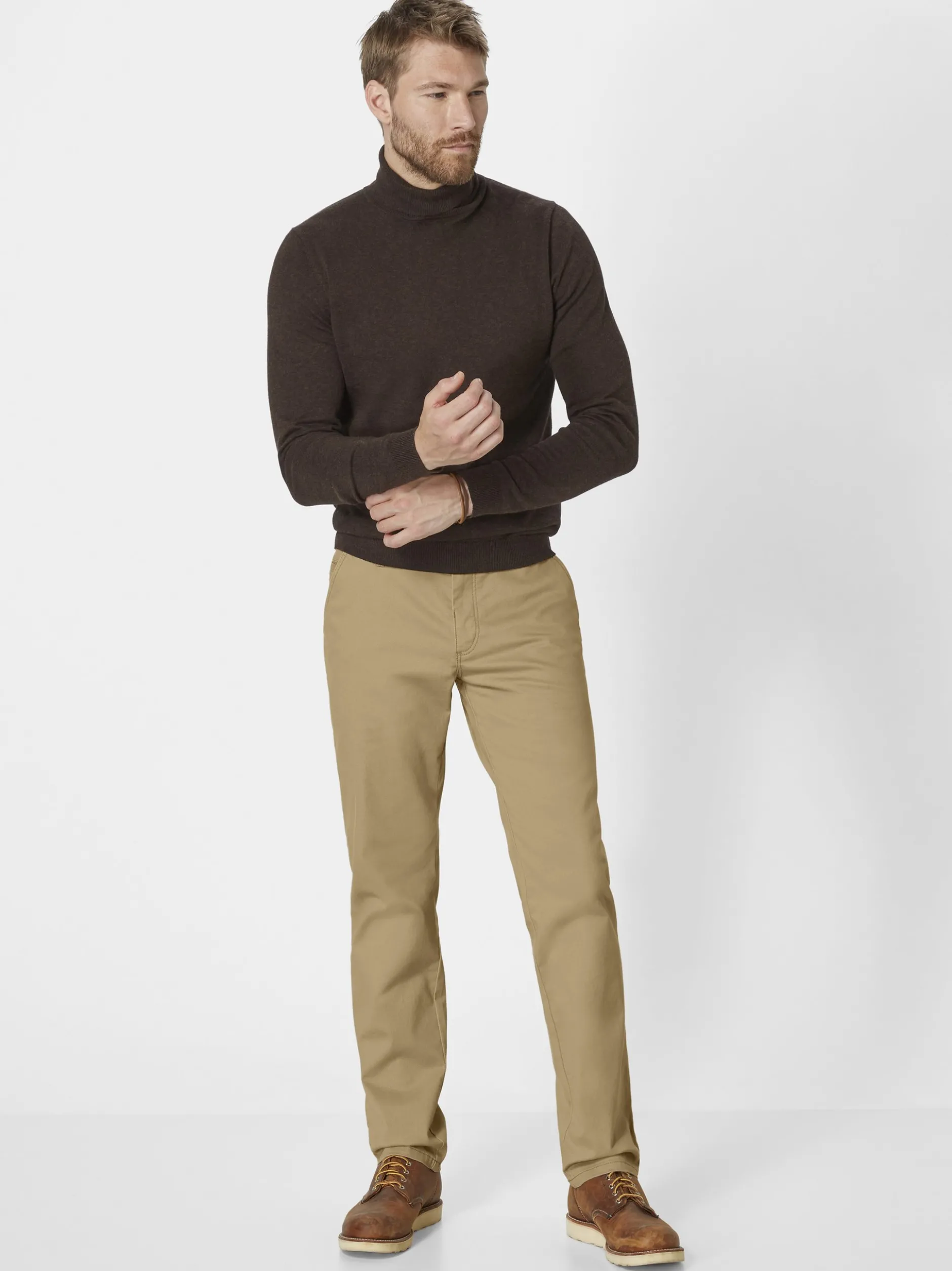 Redpoint Herren Chino - ODESSA Straight Fit in beige
